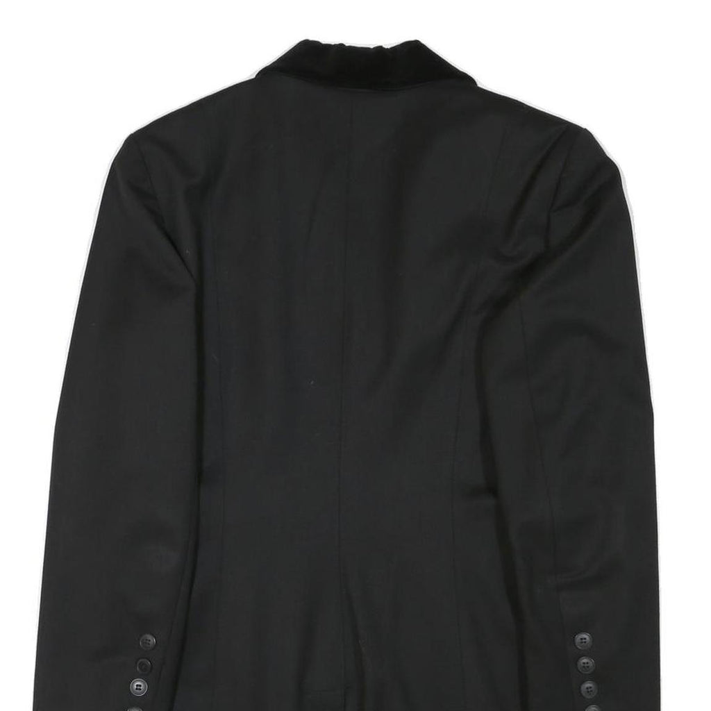 CLEMENTINE PASSION Womens Black Velvet Collar Jacket S Polyester Blend Button