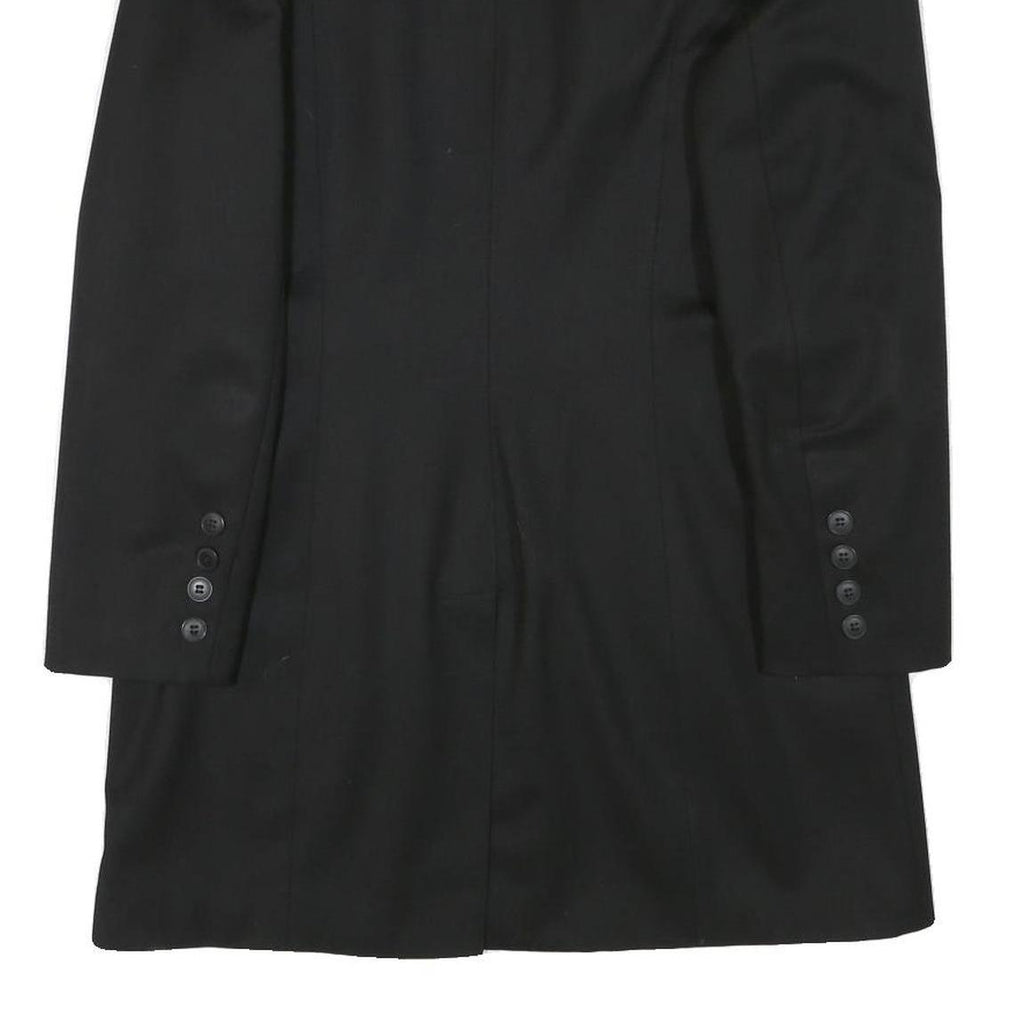 CLEMENTINE PASSION Womens Black Velvet Collar Jacket S Polyester Blend Button