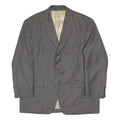 RALPH LAUREN Mens Grey Wool Pinstripe Button Jacket M Tailored Formal Classic