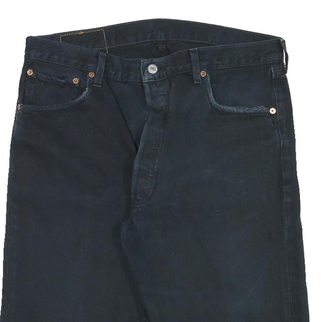 LEVI'S Mens Shorts Black Cotton Blend Casual L W32 Classic Fit Denim