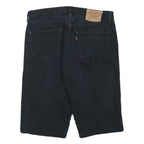 LEVI'S Mens Shorts Black Cotton Blend Casual L W32 Classic Fit Denim