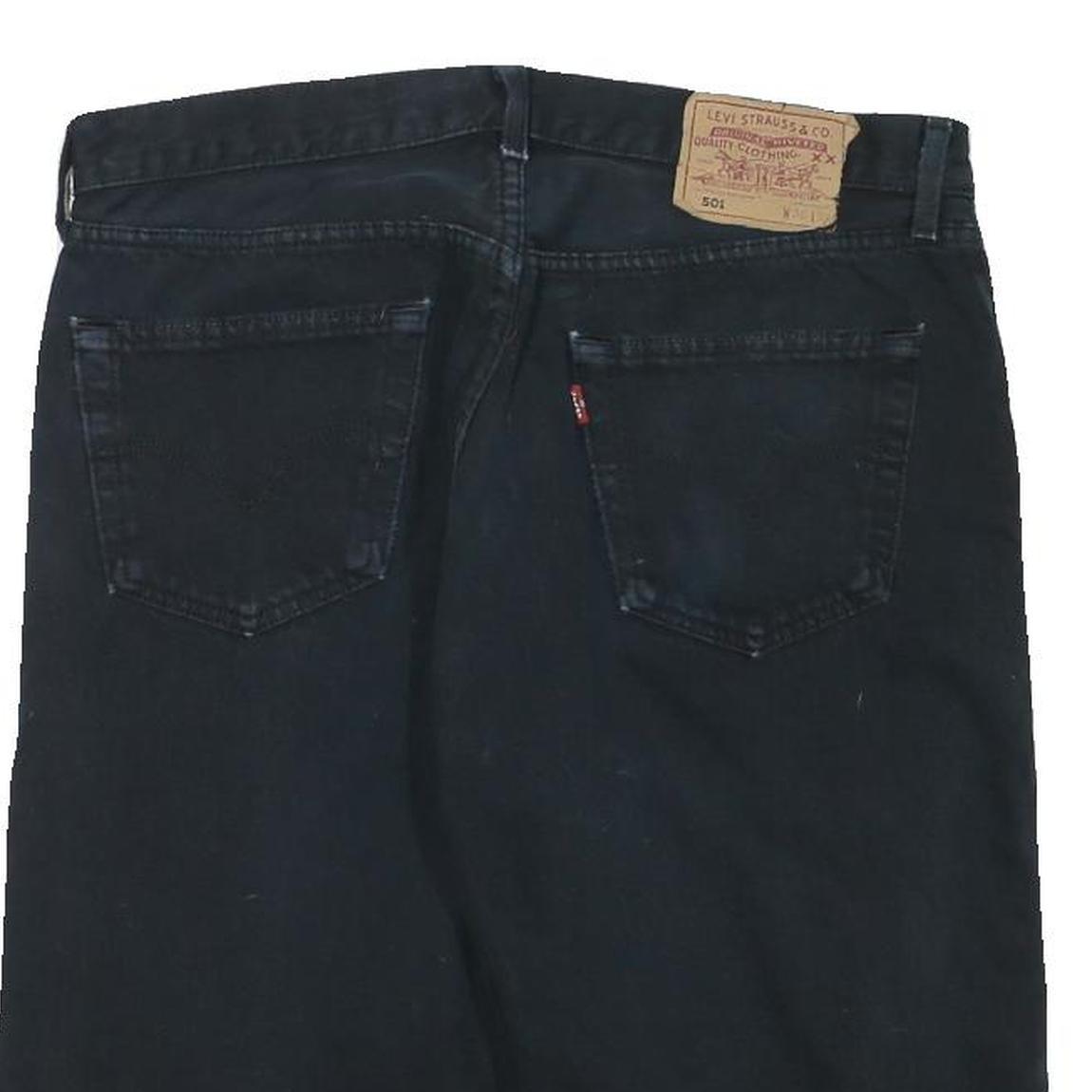 LEVI'S Mens Shorts Black Cotton Blend Casual L W32 Classic Fit Denim