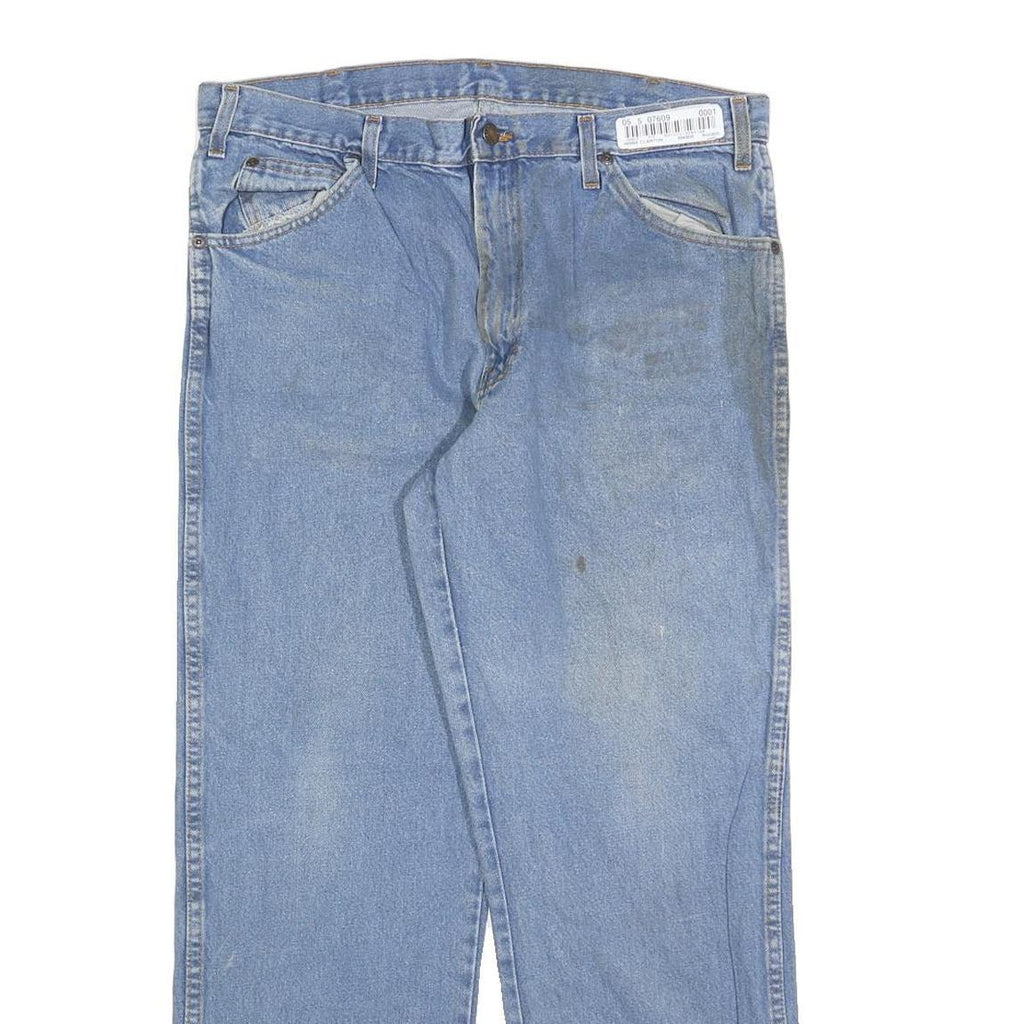 DICKIES Womens Relaxed Light Blue Denim Relaxed Fit Straight Leg Jeans W36 L30