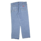 DICKIES Womens Relaxed Light Blue Denim Relaxed Fit Straight Leg Jeans W36 L30