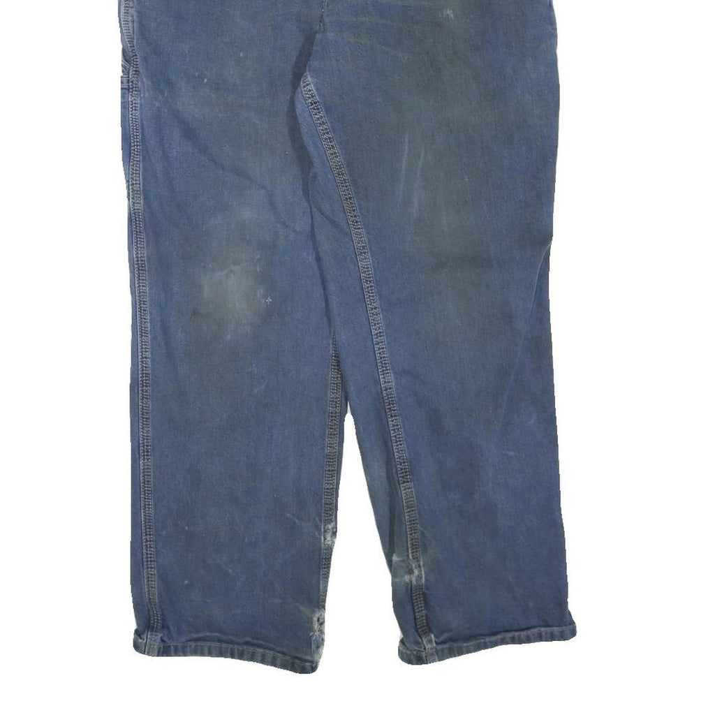 CARHARTT Mens Regular Fit Blue Denim Jeans W36 L30 Workwear Casual Durable Zip