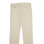 LEVI'S Womens Beige Slim Slim Straight Trousers W26 L32 Cotton Blend Zip