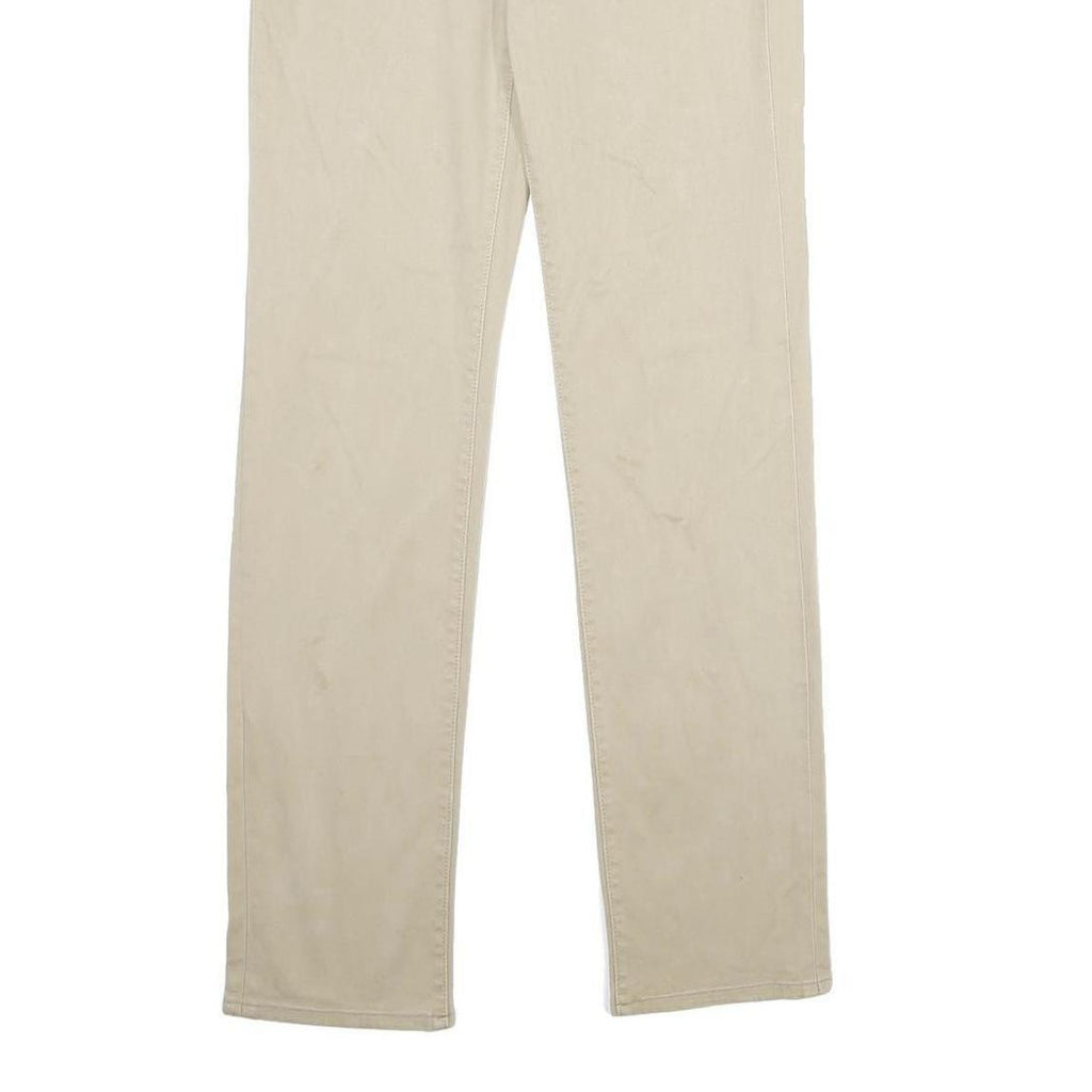 LEVI'S Womens Beige Slim Slim Straight Trousers W26 L32 Cotton Blend Zip