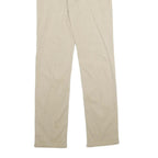 LEVI'S Womens Beige Slim Slim Straight Trousers W26 L32 Cotton Blend Zip