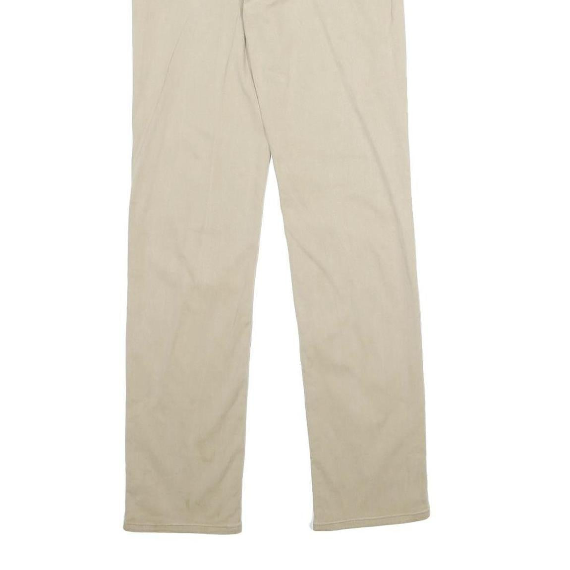 LEVI'S Womens Beige Slim Slim Straight Trousers W26 L32 Cotton Blend Zip