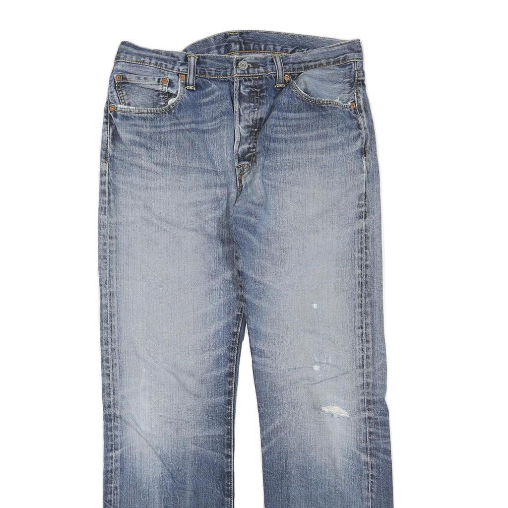 LEVI'S Mens Blue Regular Jeans Denim Medium W32 L30 Classic Button Closure