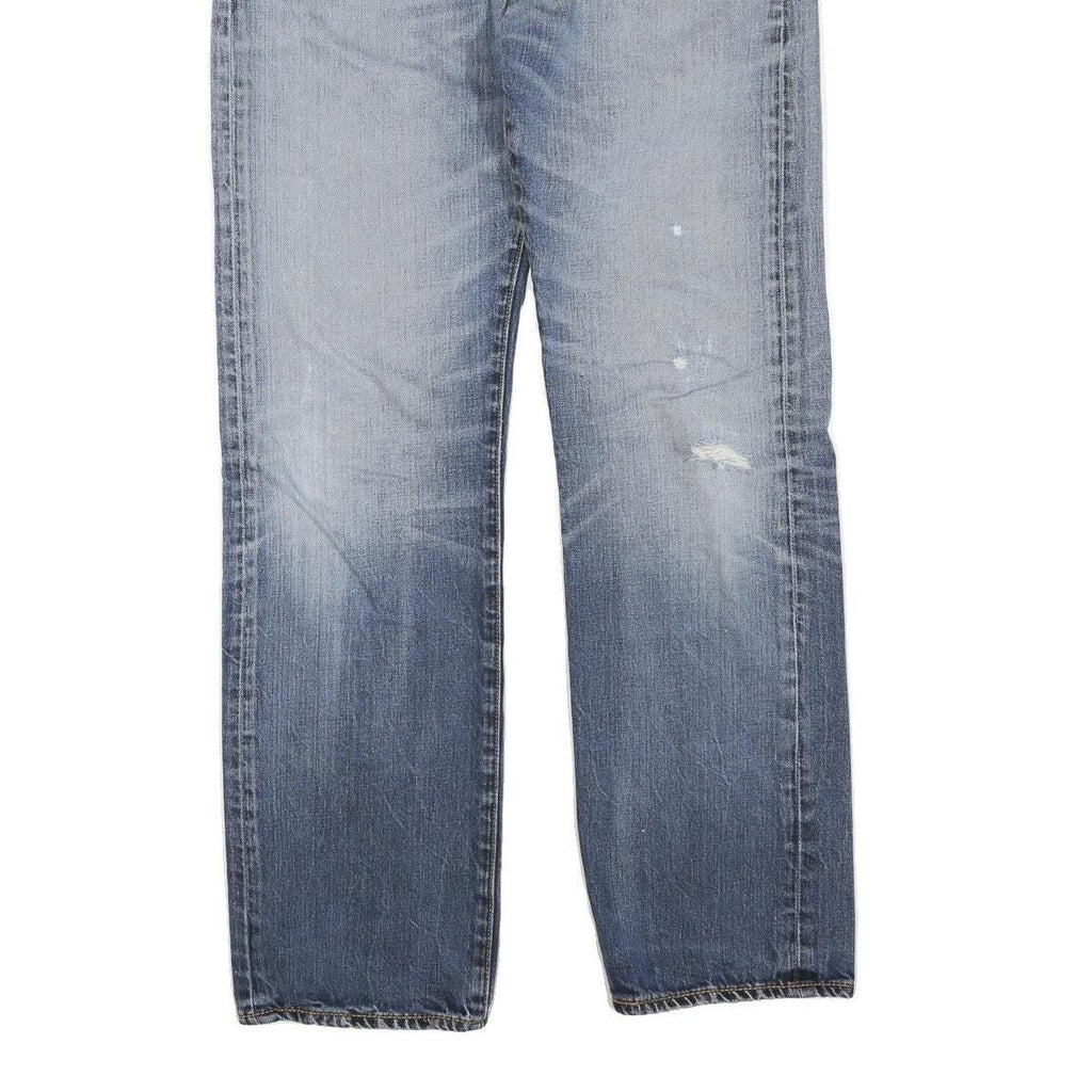 LEVI'S Mens Blue Regular Jeans Denim Medium W32 L30 Classic Button Closure