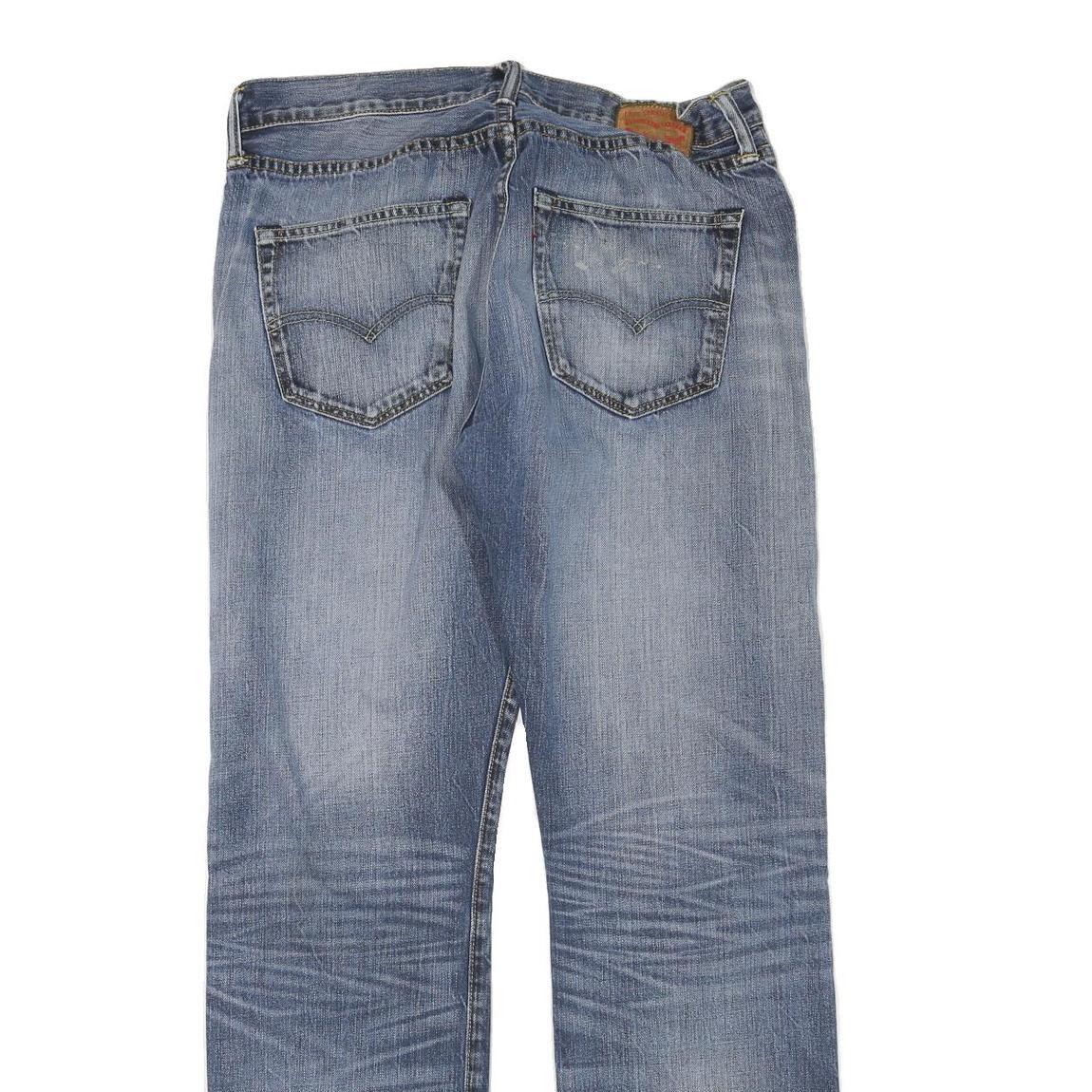 LEVI'S Mens Blue Regular Jeans Denim Medium W32 L30 Classic Button Closure