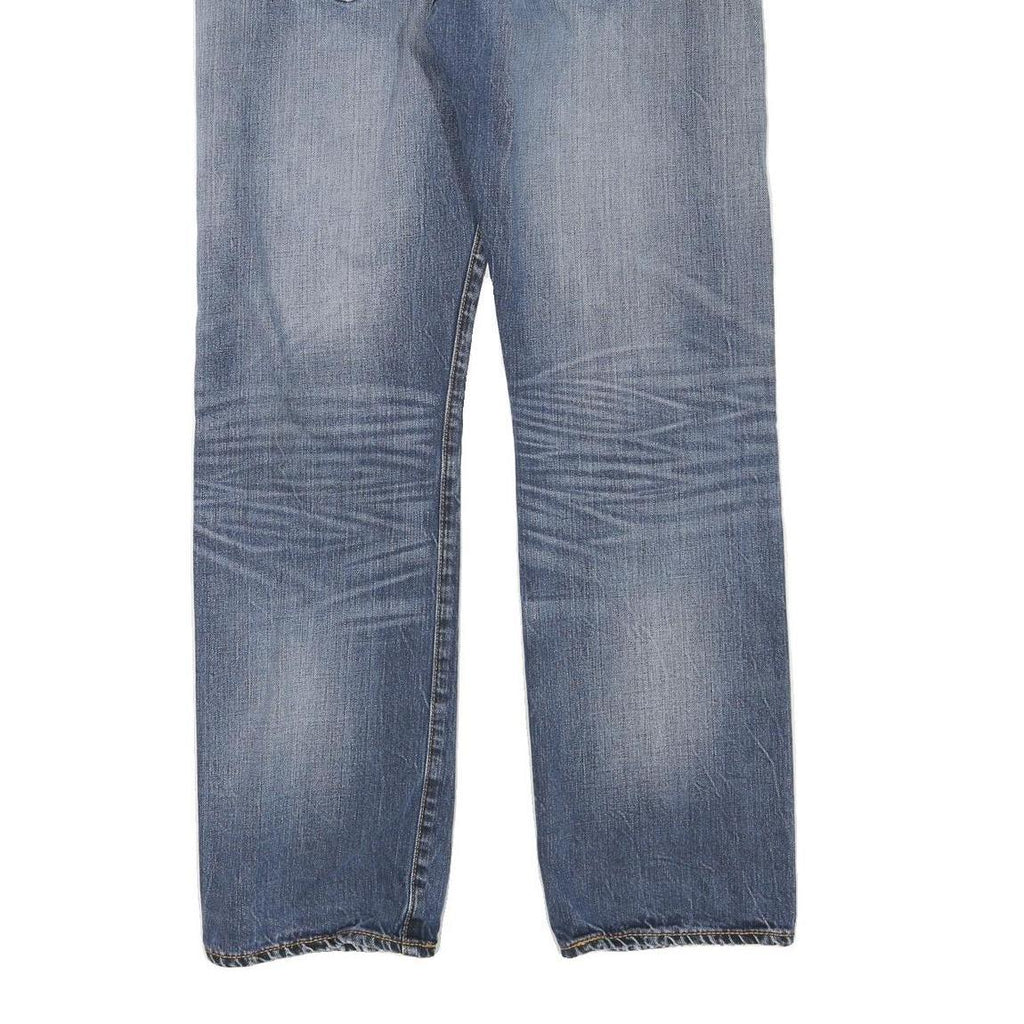 LEVI'S Mens Blue Regular Jeans Denim Medium W32 L30 Classic Button Closure