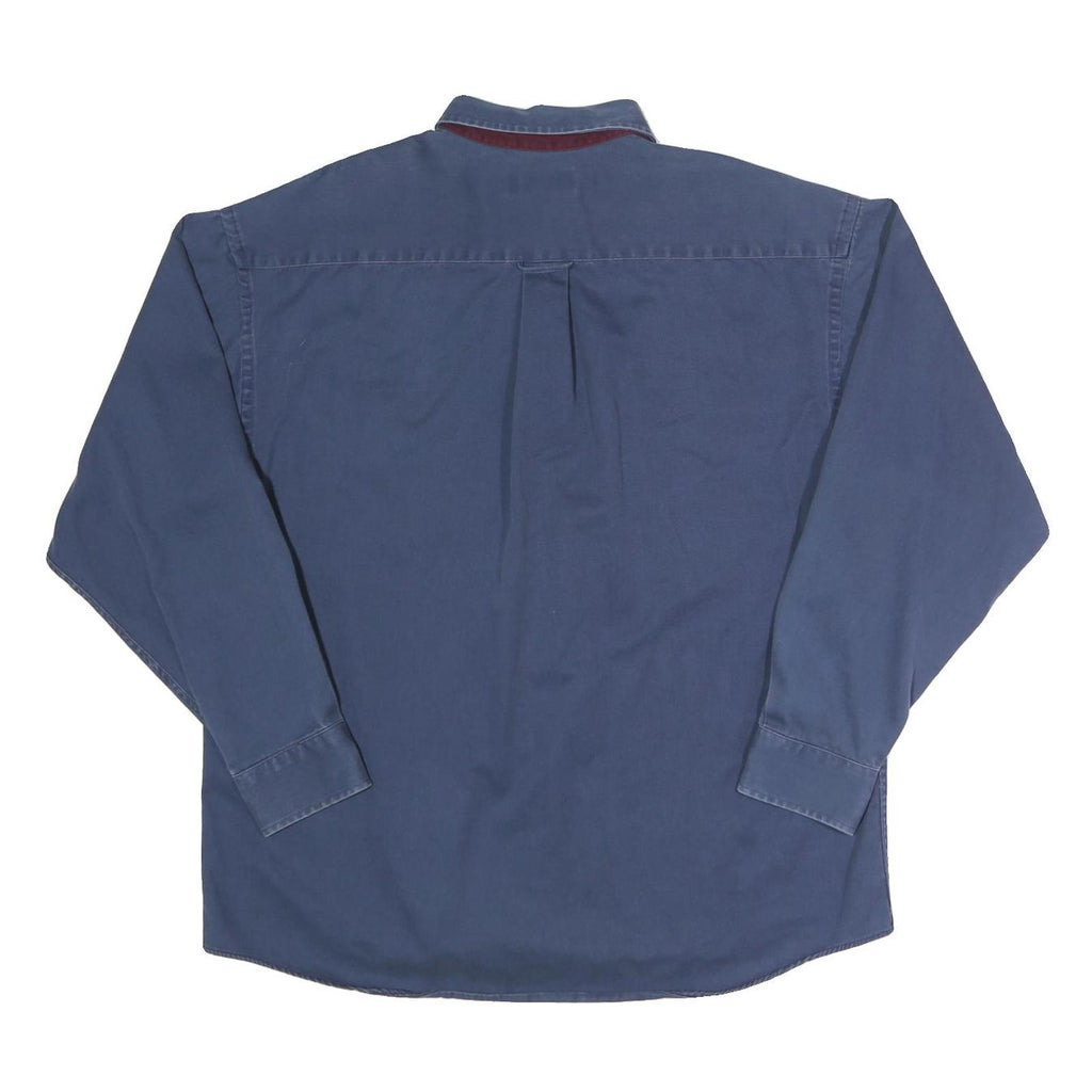 FARAH Mens Blue Casual Shirt L Button Down Collar Cotton Classic Fit