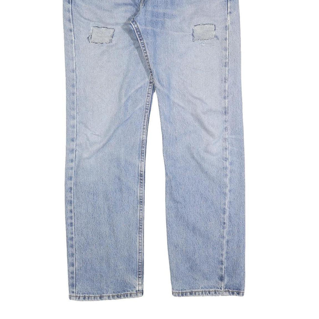 LEVI'S 505 Mens Jeans Blue Regular Straight Denim Light W34 L32 Classic Style