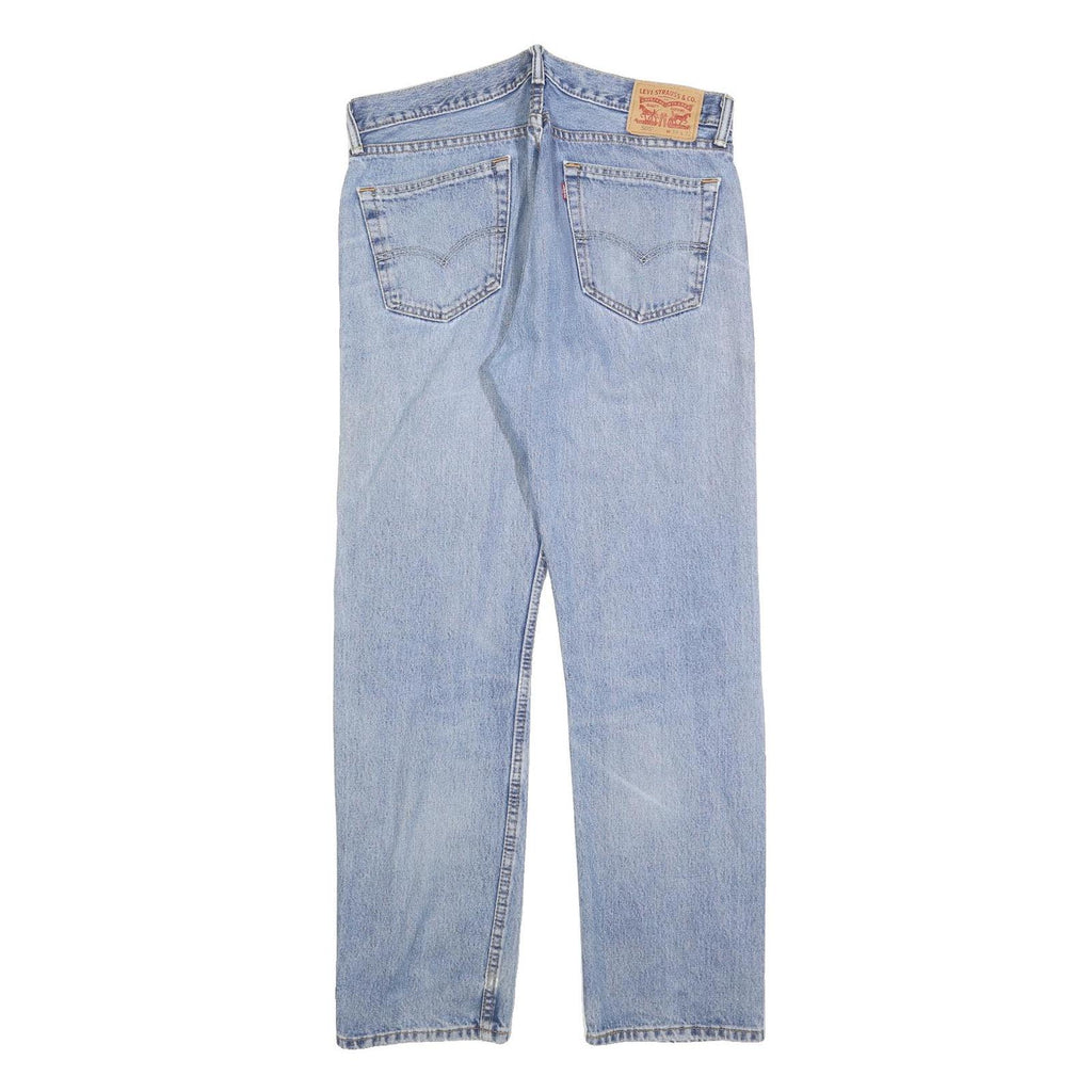LEVI'S 505 Mens Jeans Blue Regular Straight Denim Light W34 L32 Classic Style