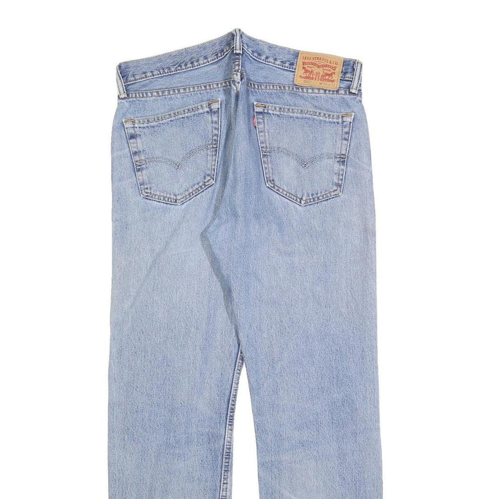LEVI'S 505 Mens Jeans Blue Regular Straight Denim Light W34 L32 Classic Style