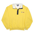 NAUTICA Mens Yellow 1/4 Zip L Cotton Pullover Sweatshirt Nautical Flags