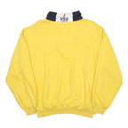 NAUTICA Mens Yellow 1/4 Zip L Cotton Pullover Sweatshirt Nautical Flags