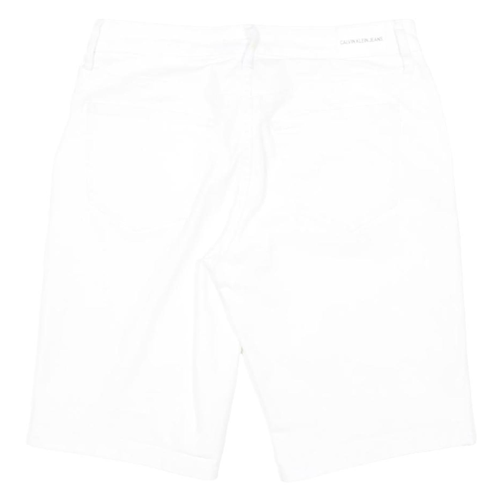 CALVIN KLEIN JEANS Womens White Cotton Blend Casual Shorts UK 8 W30 Stylish