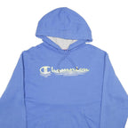 CHAMPION Mens Blue Hoodie M Cotton Blend Pullover Drawstring Hood Casual