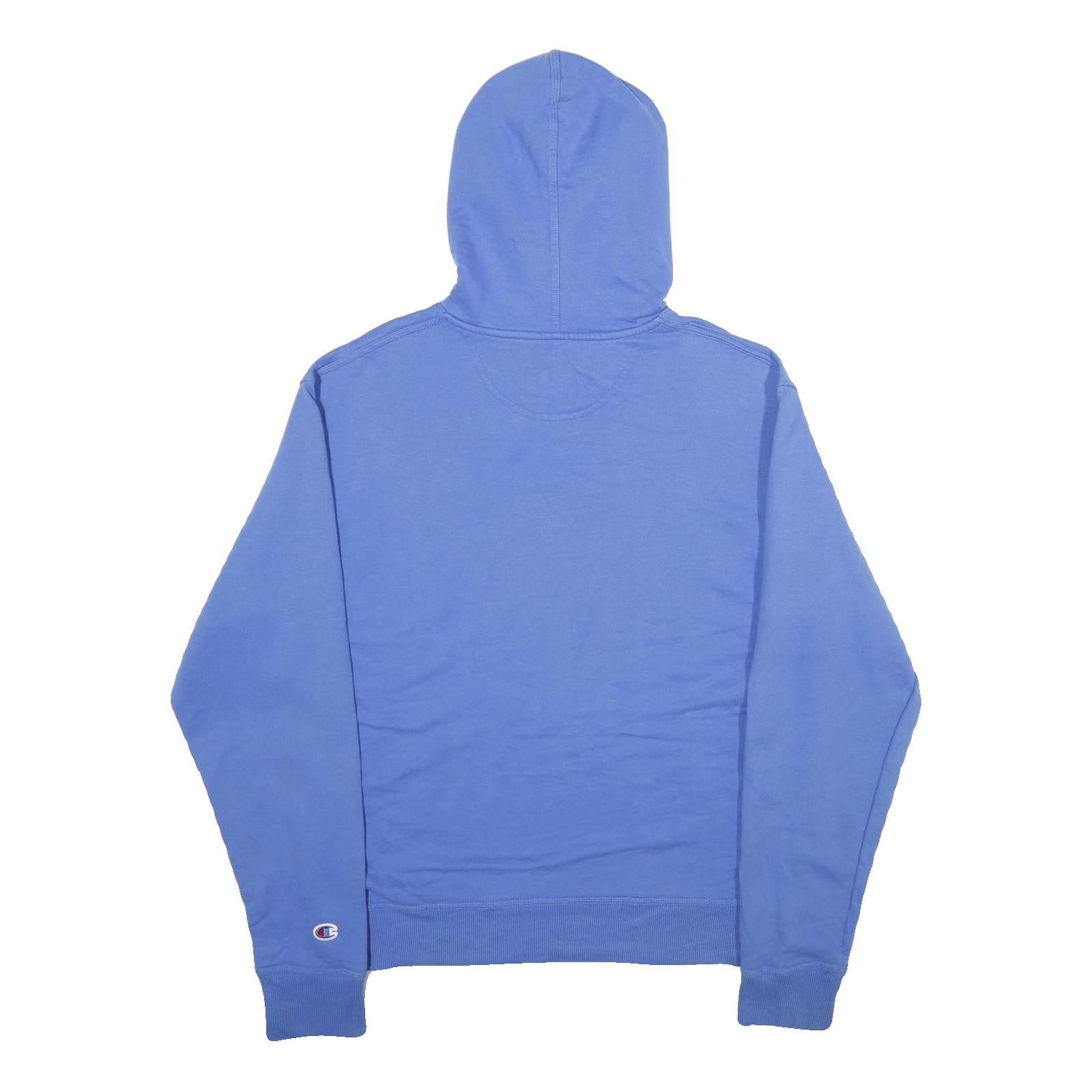 CHAMPION Mens Blue Hoodie M Cotton Blend Pullover Drawstring Hood Casual