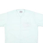 GARRY Mens White Cotton Blend Casual Shirt XL Short Sleeve Button Pocket