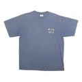 TEEJAYS Mens Blue Fear Not Graphic T-Shirt L Short Sleeve Crew Neck Cotton Blend