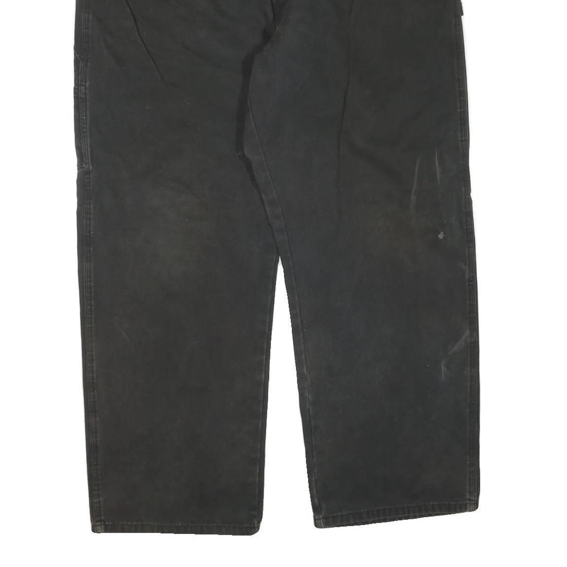 DICKIES Mens Black Regular Fit Straight Cotton Blend Jeans W42 L30 Workwear