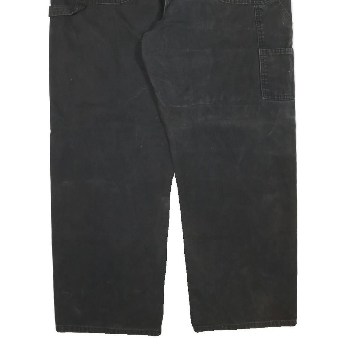 DICKIES Mens Black Regular Fit Straight Cotton Blend Jeans W42 L30 Workwear