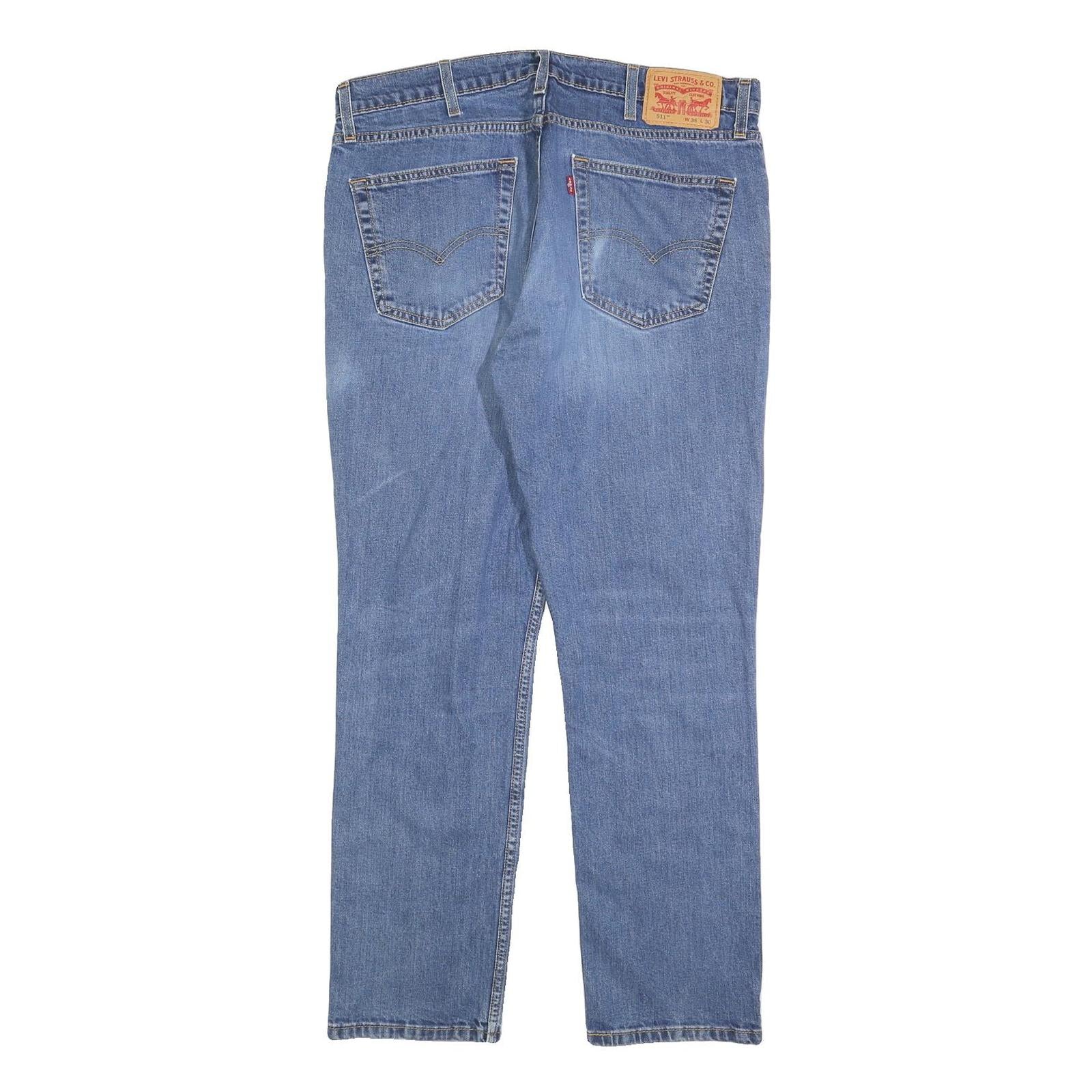 LEVI'S 511 Slim Mens Jeans Blue Slim Skinny Denim Medium W38 L30 Comfortable Fit