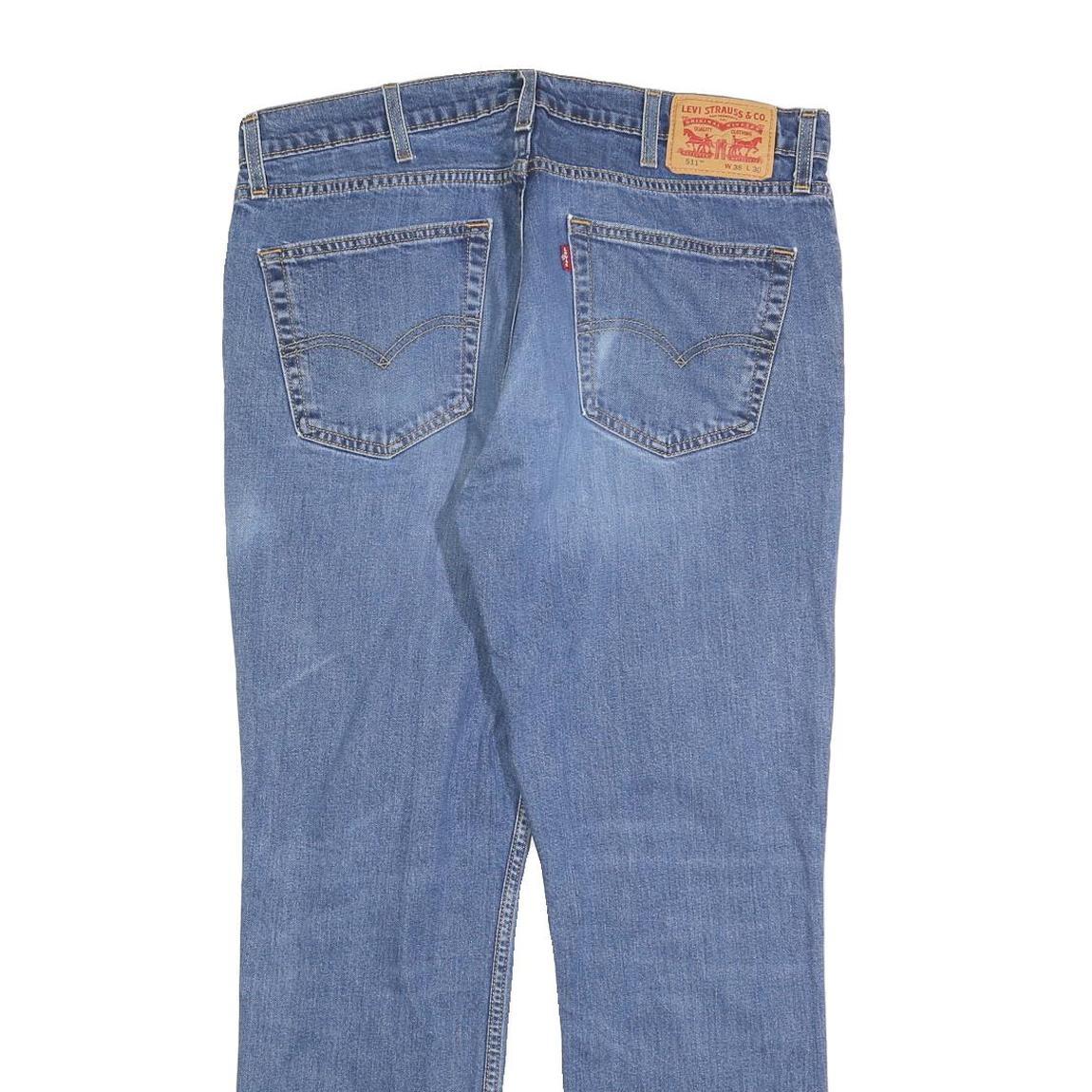 LEVI'S 511 Slim Mens Jeans Blue Slim Skinny Denim Medium W38 L30 Comfortable Fit