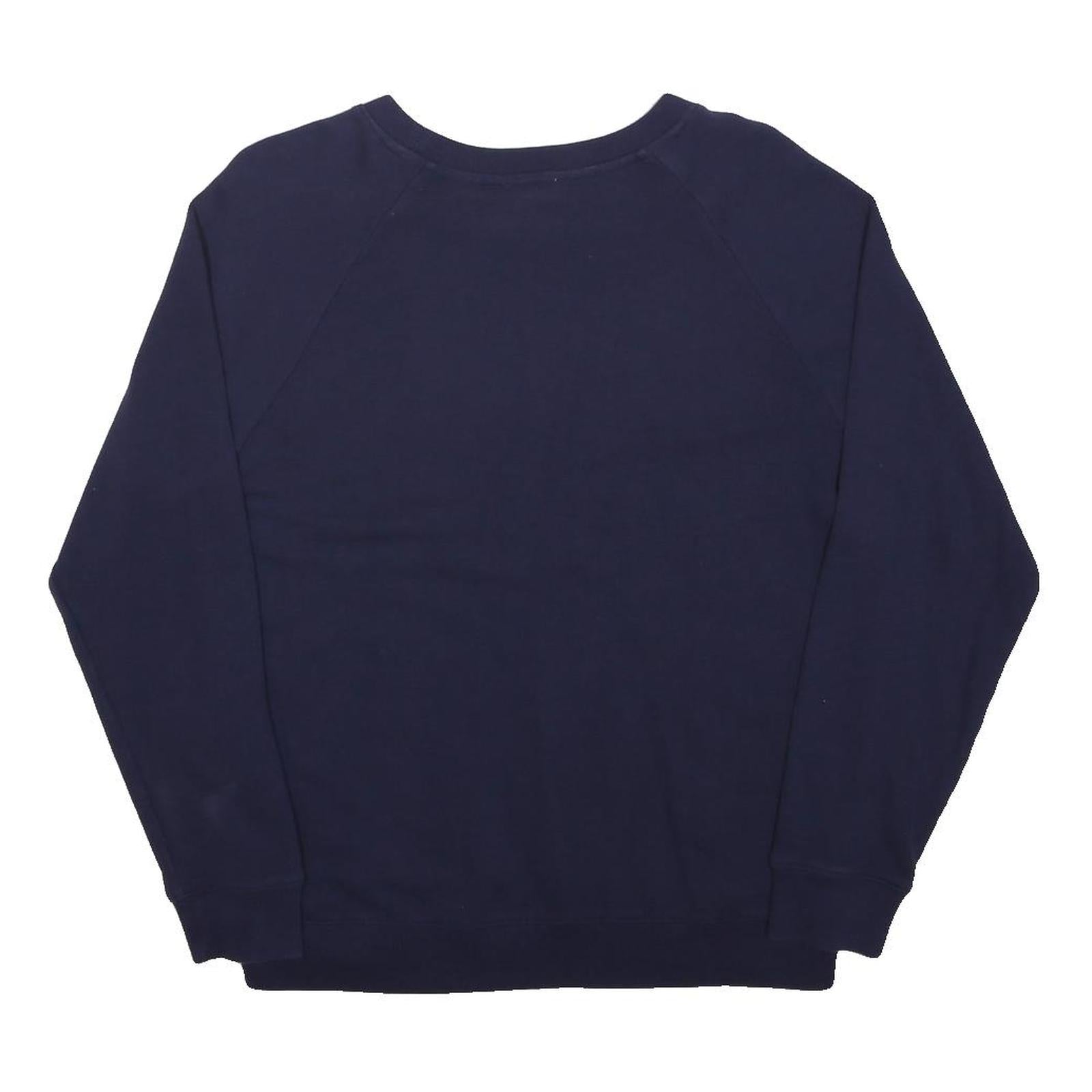 LEVI'S Womens Navy Blue Crew Neck XS Cotton Blend Logo Sweatshirt
