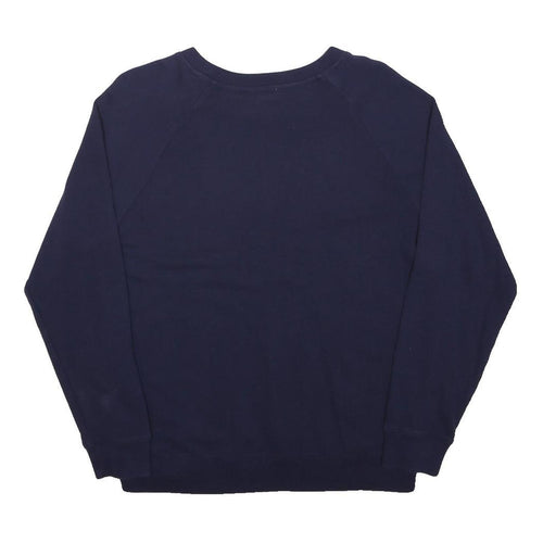 LEVI'S Womens Navy Blue Crew Neck XS Cotton Blend Logo Sweatshirt