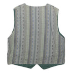 CACHET Mens Blue Green Grey Striped Cotton Blend Button Jacket M Casual Wear