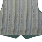 CACHET Mens Blue Green Grey Striped Cotton Blend Button Jacket M Casual Wear