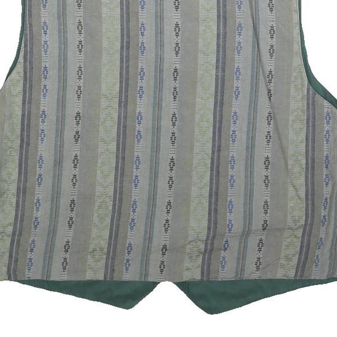 CACHET Mens Blue Green Grey Striped Cotton Blend Button Jacket M Casual Wear