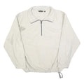GREAT NORTH WEST Mens Cream Plain Polyester Blend Pullover Jumper 2XL Casual
