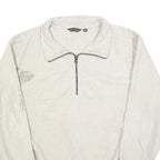 GREAT NORTH WEST Mens Cream Plain Polyester Blend Pullover Jumper 2XL Casual
