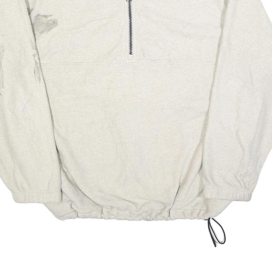 GREAT NORTH WEST Mens Cream Plain Polyester Blend Pullover Jumper 2XL Casual