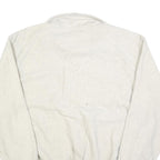 GREAT NORTH WEST Mens Cream Plain Polyester Blend Pullover Jumper 2XL Casual