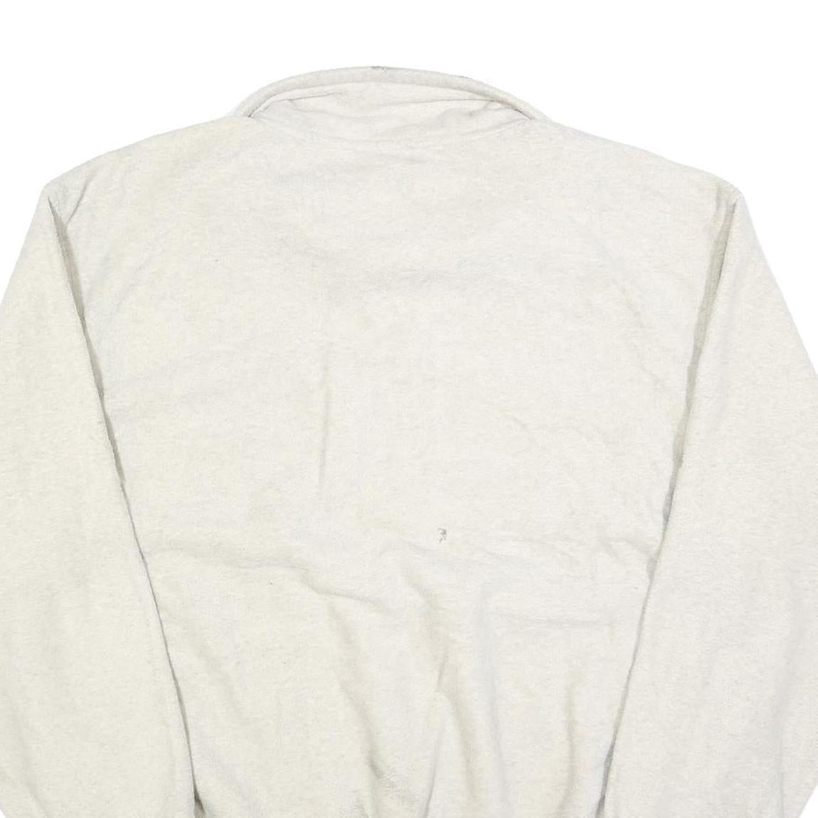 GREAT NORTH WEST Mens Cream Plain Polyester Blend Pullover Jumper 2XL Casual