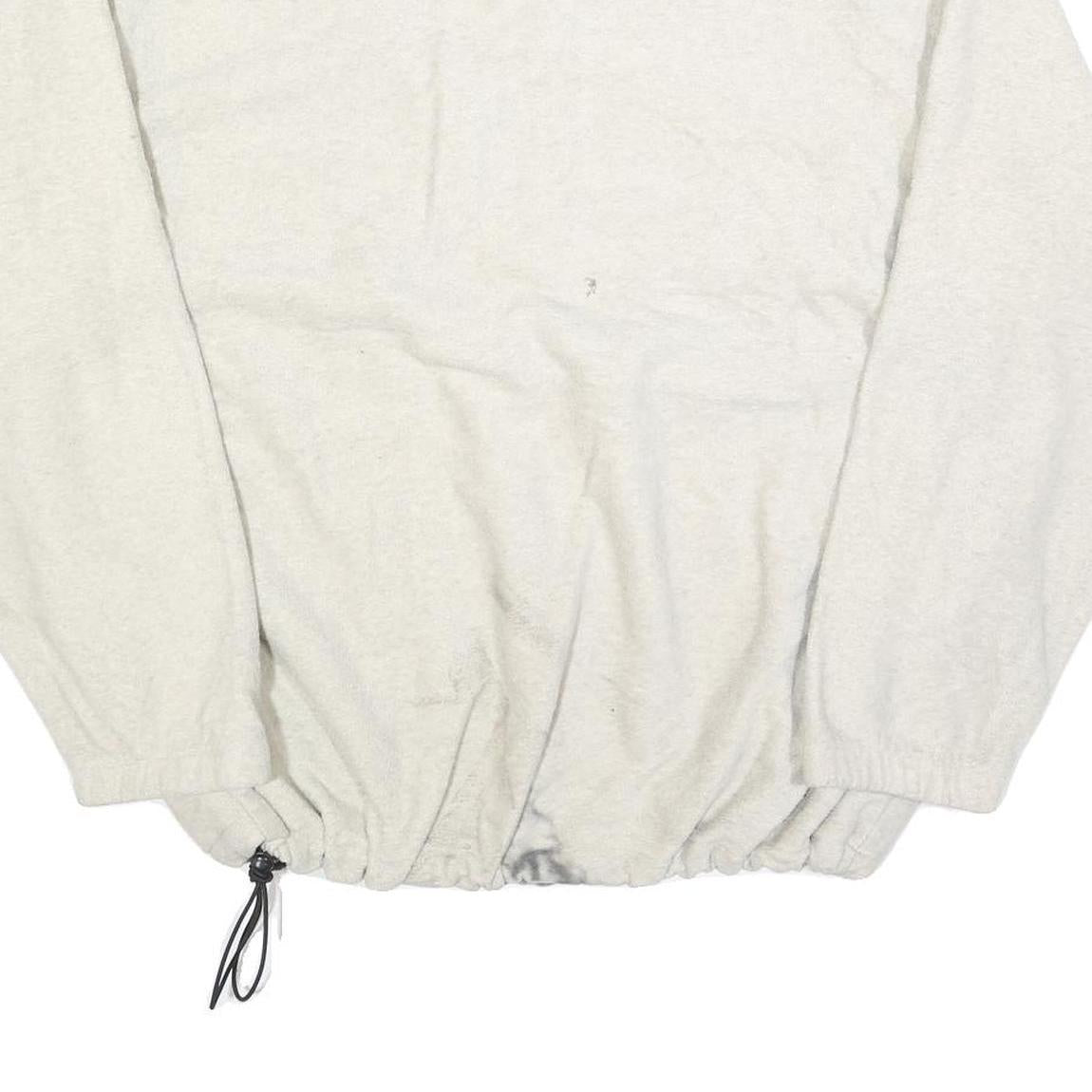 GREAT NORTH WEST Mens Cream Plain Polyester Blend Pullover Jumper 2XL Casual