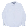 TOMMY HILFIGER Mens Plain Shirt Blue Long Sleeve M