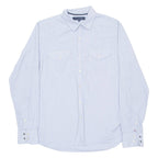 TOMMY HILFIGER Mens Plain Shirt Blue Long Sleeve M