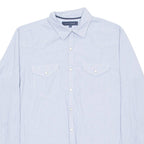 TOMMY HILFIGER Mens Plain Shirt Blue Long Sleeve M