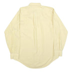 GOLDEN VEE Mens Cream Shirt M Classic Button Down Collar Cotton Blend