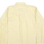 GOLDEN VEE Mens Cream Shirt M Classic Button Down Collar Cotton Blend