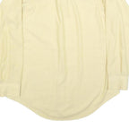GOLDEN VEE Mens Cream Shirt M Classic Button Down Collar Cotton Blend