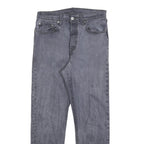 LEVI'S 501 Womens Jeans Blue Regular Straight Denim Medium W27 L28 Raw Hem